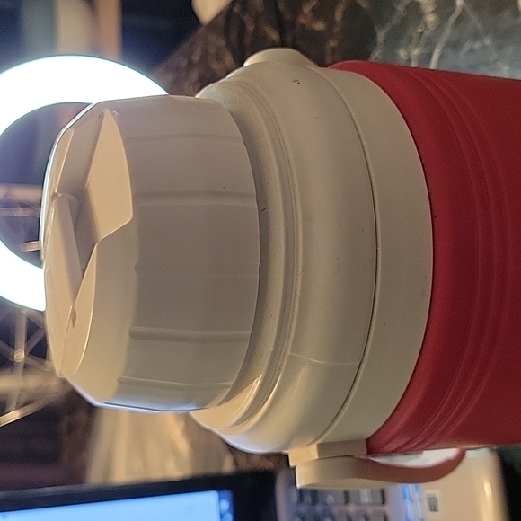 Vintage Coleman 1/3 Gallon Jug cooler Water ice personnal size thermos insulated - Picture 3 of 5